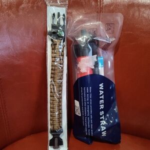 5-in-1 Survival Bracelet + Water Straw